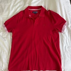 Vilebrequin Men's Polo Shirt Red Turtle Red Pink Beach Golf